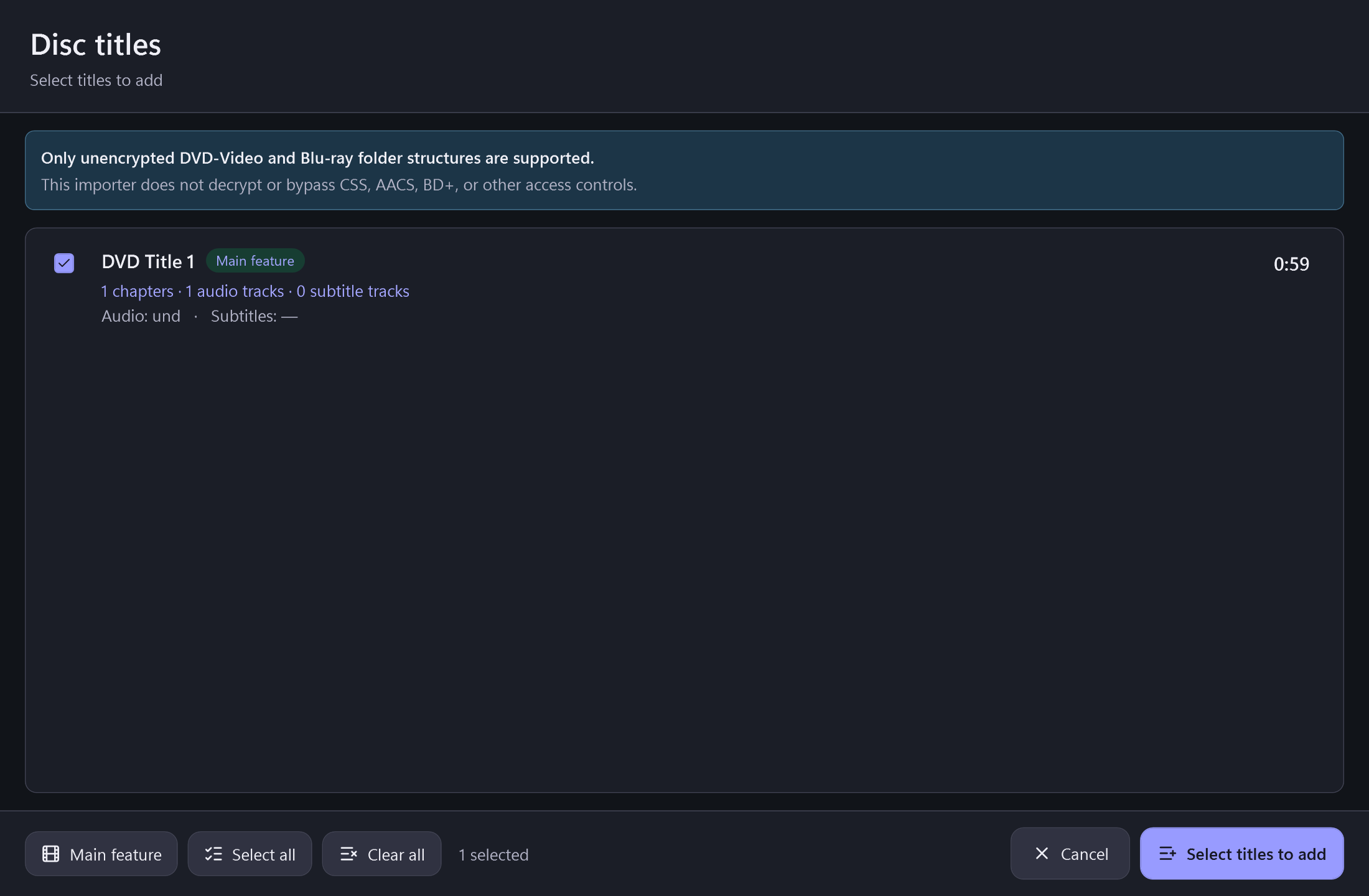 Movie DVD Convert — actual application interface