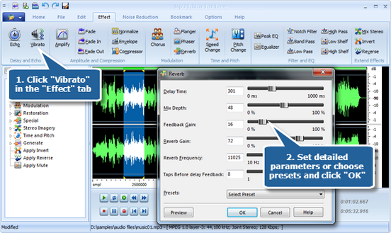 Add vibrato effect Add vibrato effect