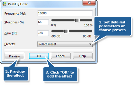 Peak EQ filter Peak EQ filter